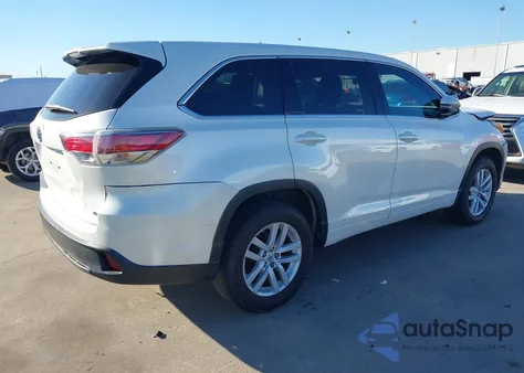 2014 Toyota Highlander Le из США, поврежденный, VIN 5TDZARFH6ES008050